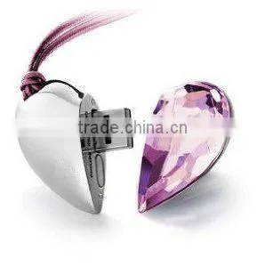 Promotinal Gift Crystal Jewelry USB Stick With Heart Shape Made in China thumbnail-1