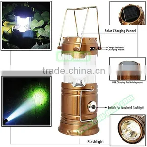 2016 Wholesale Portable Outdoor Rechargeable Solar LED Camping Lantern Light Quality Choice thumbnail-3