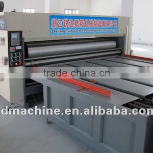[RD-SW1500-2600-3]High Quality Chain Feeding 3 Color Corrugated Carton Printing Die Cutting Machine thumbnail-1