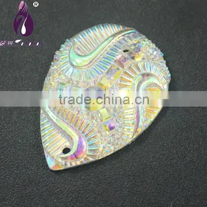Pear Jewelry Pendent Sets ,18*25MM Sew On Rhinestone ,Earring Pendent Baeds thumbnail-1