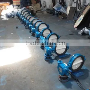 Wafer Type Epdm Seat Electric Actuator Butterfly Valve Double Eccentric Butterfly Valves China Made in China thumbnail-6