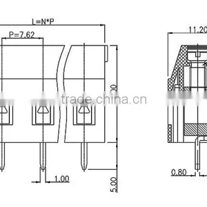 UTL Fast Selling Cheap Products Euro Connector Pluggable Screw PCB Terminal Block 7.62mm Pitch 1000V thumbnail-3
