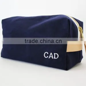 Personalized and High Quality Waxed Canvas Cosmetic Bag, Cosmetic Pouches , Cosmetic and Toiletry Storage Bags thumbnail-2
