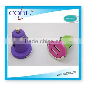 Multipurpose Colorful Dual USB Car Charger for IPad and Smart Phone thumbnail-2