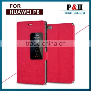 Factory Price for New Goldsand Series Window Filp Case for Huawei Ascend p8 thumbnail-5