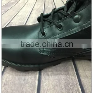 Top Quality Fashion Black Leather Custom Canvas Tactical Combat Boots thumbnail-2