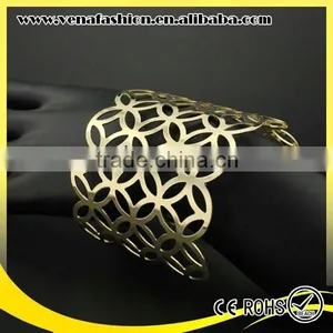 Custom Engraved Wide Metal Bracelet, Metal Plate Bracelet Quality Choice thumbnail-1
