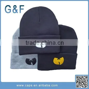 Wholesale Price Hats no Brand Custom Logo Cotton Beanie Caps thumbnail-1