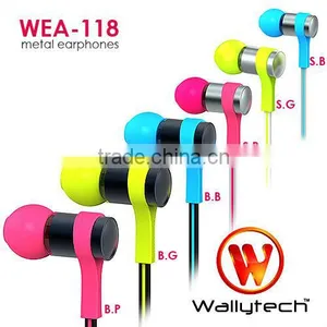 Wallytech Metal Earphone WEA-118 for Mp3 For Ipod thumbnail-1