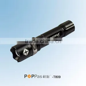 Big Discount Police LED Flashlight W/ 3W XP-E R2 LED Bulbs 18650 Rechargeable Waterproof Tactical Police Torch POPPAS- 809 thumbnail-1