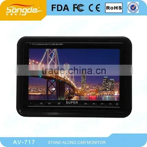 Super 7 TFT Lcd Monitor Car Monitor With Full Function Remote Control thumbnail-3