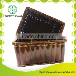 Rect Bamboo Handicrafts Basket for Kitchen Accessories thumbnail-1