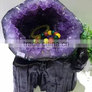 7.9kg Natural Uruguay Amethyst Geodes Purple Quartz Crystal Cluster for Gift thumbnail-3