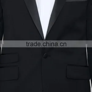 High Quality Custom Made Black Tuxedo Men Suits Slim Fit Wedding Supplier's Choice thumbnail-3