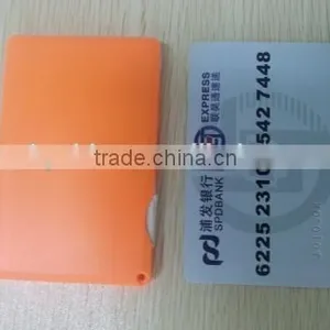 New Products Credit Card Power Bank, Exact Same Size as Credit Card,1400mAh Battery ,Plastic Housing With Cable thumbnail-2