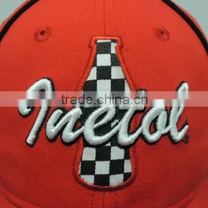High Quality Custom Unisex 6 Panel 100% Cotton Red Embroidered Curved Baseball Cap Wholesale thumbnail-2