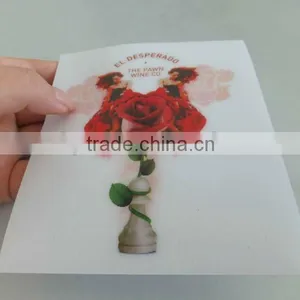 Lenticular Label, PVC 3D Lenticular Sticker, Wine Bottle Label thumbnail-1