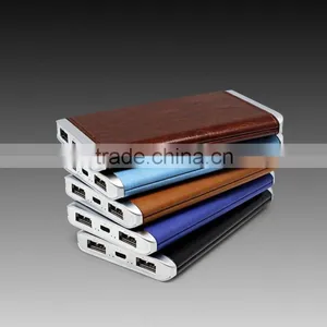 New Arrival High Capacity Fast Charging PU Power Bank 4000mah Quick USB Charger 2.0 ,Slim USB 2.0 Power Banks thumbnail-1
