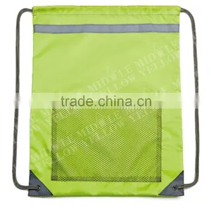2016 Factory Wholesale Cheap Promotional Nylon Sport Mesh Drawstring Backpack Bag thumbnail-1
