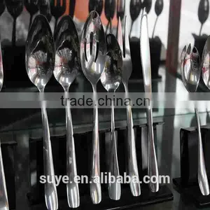 Best Quality Porcelain Handle Stainless Steel Knives Fork and Spoon Flatware Cheap thumbnail-6