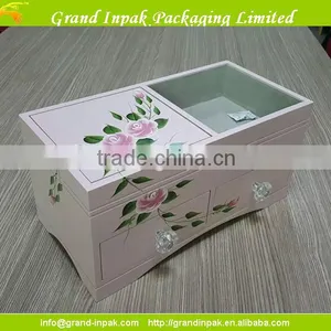 High Quality Wooden Jewelry Storage and Display With Flower Drawing thumbnail-2