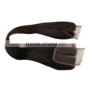 7a 4*4 Virgin Peruvian Straight Lace Closure Bleached Knots, Cheap Unprocessed Human Hair Free/Middle/3 Part Closures, Free Ship thumbnail-4