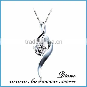 Jewelry Fashion Women Larger Silver Heart Necklace thumbnail-5