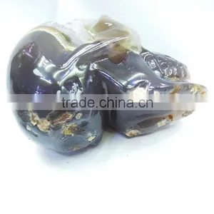 Crystal Hand Carving Amethyst Skull for Sale With High Quality Geode Good for Art Collection thumbnail-6