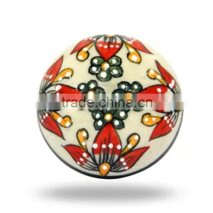 Ceramic Tomato With Yellow Flower Print Knob thumbnail-6