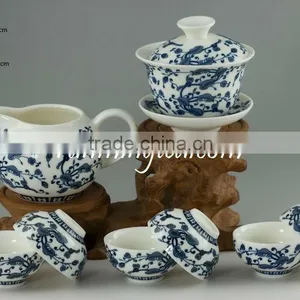 Ganoderma Lucidum Flower Porcelain Teaware Set thumbnail-1