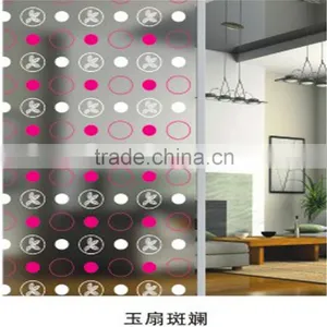 Coloful Decoration Screen Printed Glass for Bathroom Door thumbnail-1
