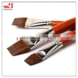 in Stock BGN-236 Bergino Master Professional High Qualitty Flat Shape Hose Fetlock Hair Artist Brush thumbnail-3