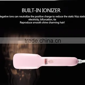 China Beauty Salon Equipment PTC Heating Hair Straightener Comb Brush thumbnail-1