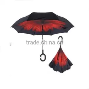 2016 New Double Layer Windproof Inverted Umbrella With C Handle thumbnail-4
