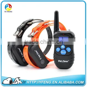 Waterproof Electric Dog Training Collar 300M Range Rechargeable Shock+Vibra+Electric Dog Collar Trainer Blue Backlight Screen thumbnail-1