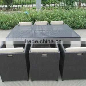 A - High-end Grey Rattan Wicker Furniture Dinning Set CF829-2 thumbnail-3