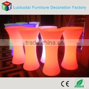 PE Plastic Led Outdoor Lounge Bar Cocktail Table thumbnail-5