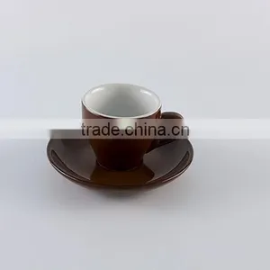 Best Selling Bulk Products Cup Ceramic Black Coffee Mugs and Saucers thumbnail-3