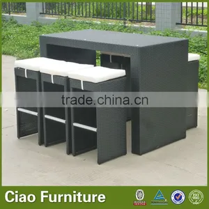 Outdoor Cheap Bistro Stools and Bar Table Set thumbnail-2