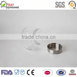 Good Cheap Glass Storage Jar Pot With Metal Cap for Food thumbnail-1