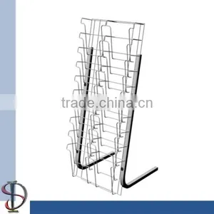MED5222 20 Wire Pockets Tube Frame Magazine Rack thumbnail-1
