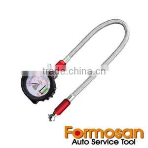 2-In-1 Deluxe Extension Hose Tire Pressure Gauge With Thread thumbnail-1