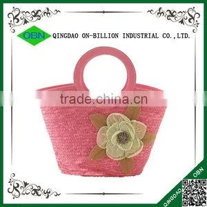 Tote Straw Handbag With Decoration thumbnail-2