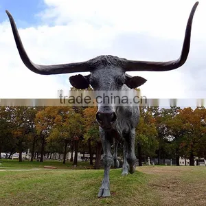 2015 Hot Sale Garden Decor Bronze Longhorn Steer Sculpture thumbnail-3