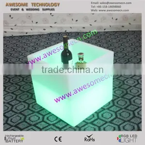 40cm Illuminated Modern LED Plastic Open Cube With Pad (cb470) thumbnail-3