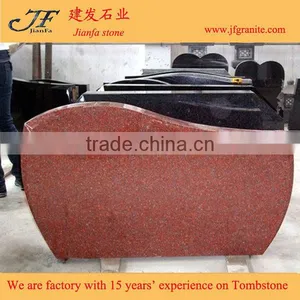 Simple Design Unique India Red Granite Headstone thumbnail-4