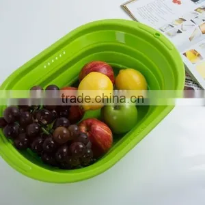 Silicone Square Shaped Folding Wash Basin,fruit Bowl thumbnail-1