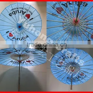 Anji Factory Colorful Chinese Bamboo Silk Umbrella Wholesale thumbnail-1