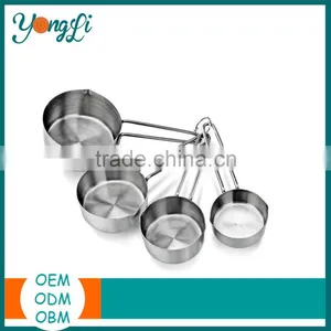 Metal Cooking Measur Tools 4pieces Set Stainless Steel Kitchen Cups Measuring Tools thumbnail-2
