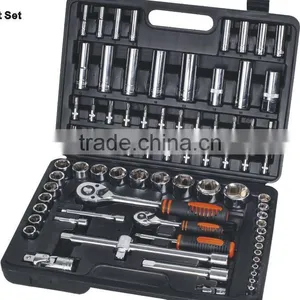 77 Pcs 1/4"&1/2" 1 Inch Drive Socket Set thumbnail-1